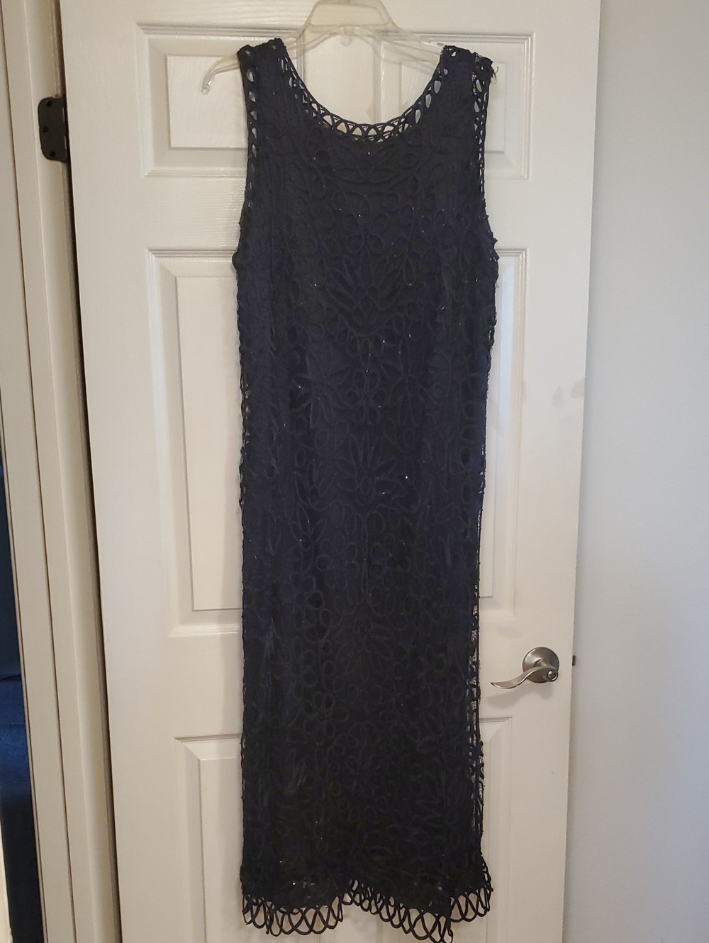 Soulmates Navy Crochet Lace Maxi Dress